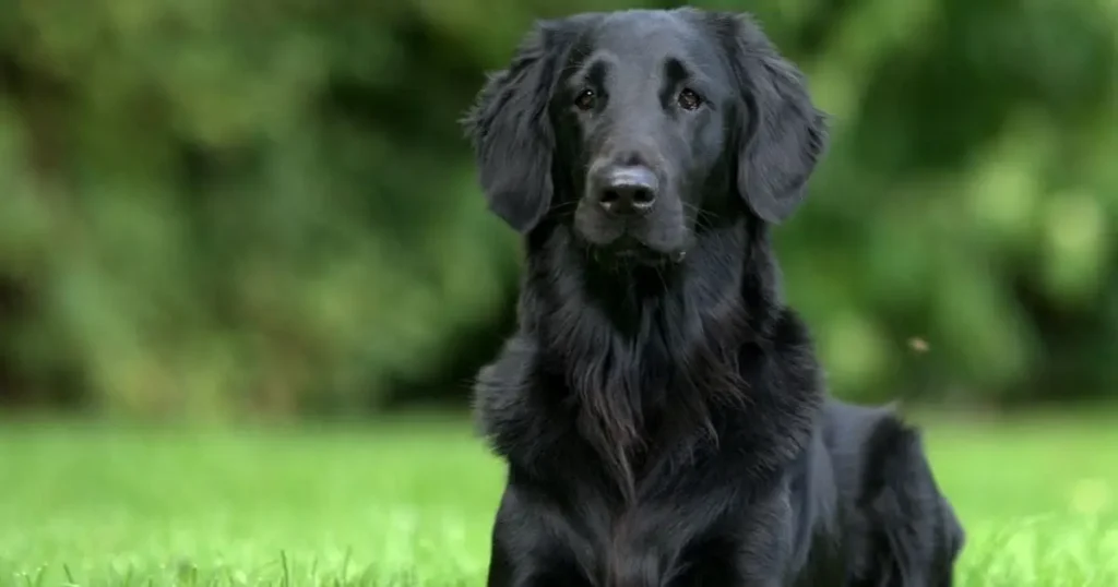 Flat Coated Retriever black dog