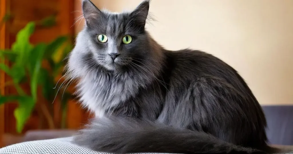 Friendly Nebelung Gray Cat breed